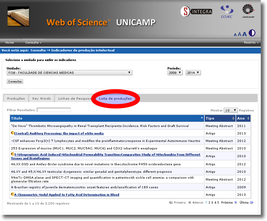 Web of Science Unicamp