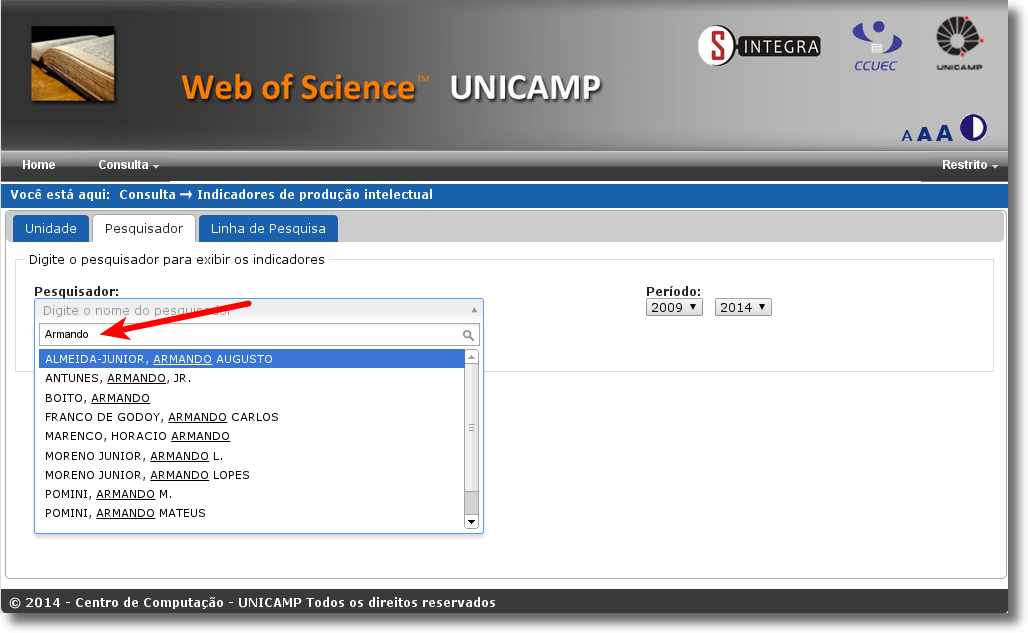 Web of Science Unicamp